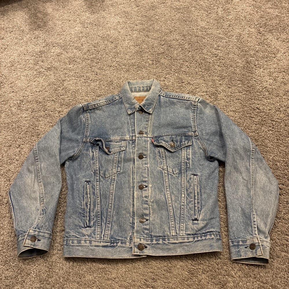 Vintage Levis Denim Jacket Trucker Blue Jean 70506-0214 USA Type III Men's 40R